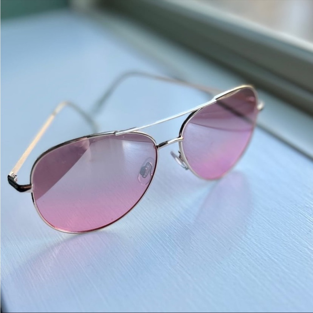 Pink Aviator Sunglasses